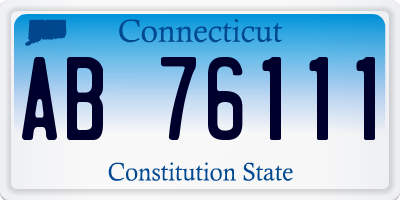 CT license plate AB76111
