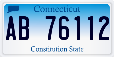 CT license plate AB76112