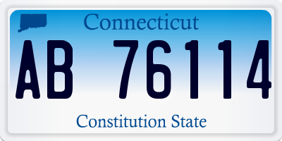 CT license plate AB76114