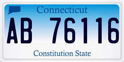 CT license plate AB76116