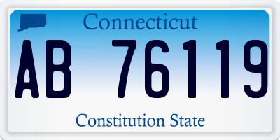 CT license plate AB76119