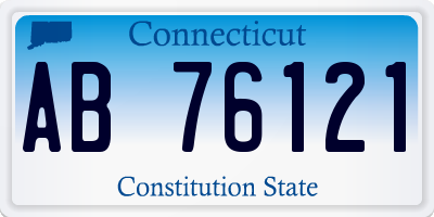 CT license plate AB76121