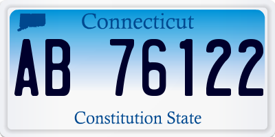 CT license plate AB76122