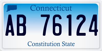 CT license plate AB76124