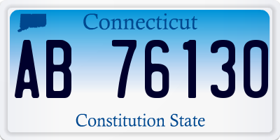 CT license plate AB76130