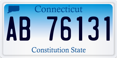 CT license plate AB76131