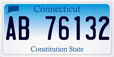 CT license plate AB76132