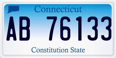 CT license plate AB76133