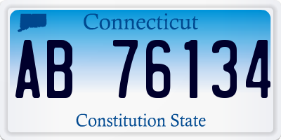 CT license plate AB76134