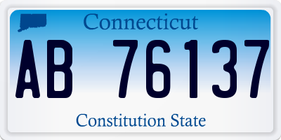 CT license plate AB76137
