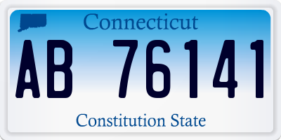 CT license plate AB76141