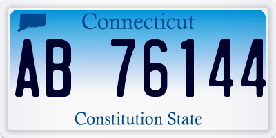 CT license plate AB76144