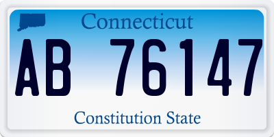 CT license plate AB76147