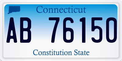CT license plate AB76150