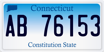 CT license plate AB76153
