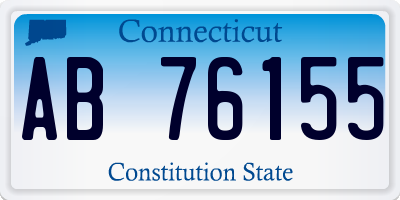 CT license plate AB76155