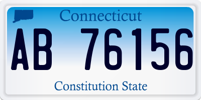 CT license plate AB76156