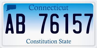 CT license plate AB76157