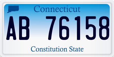CT license plate AB76158