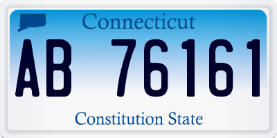 CT license plate AB76161