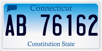 CT license plate AB76162