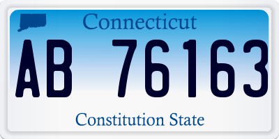 CT license plate AB76163