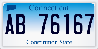 CT license plate AB76167