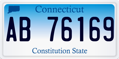 CT license plate AB76169