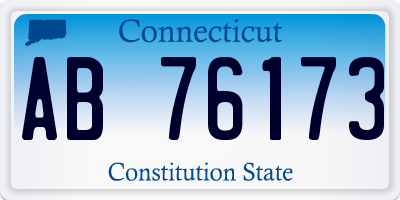 CT license plate AB76173