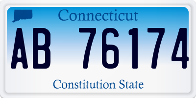 CT license plate AB76174