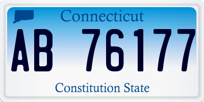 CT license plate AB76177