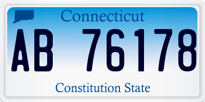 CT license plate AB76178