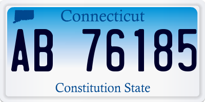 CT license plate AB76185
