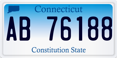 CT license plate AB76188
