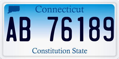 CT license plate AB76189