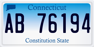 CT license plate AB76194