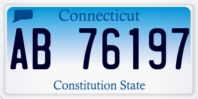 CT license plate AB76197