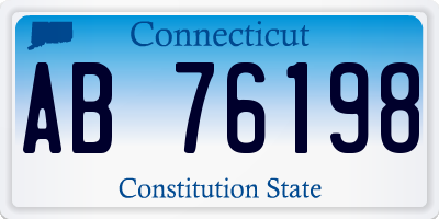 CT license plate AB76198