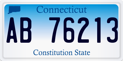 CT license plate AB76213