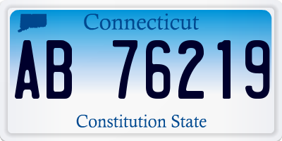 CT license plate AB76219