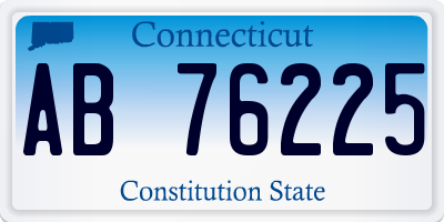 CT license plate AB76225