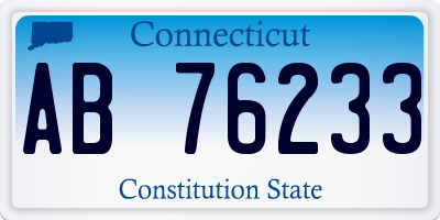 CT license plate AB76233