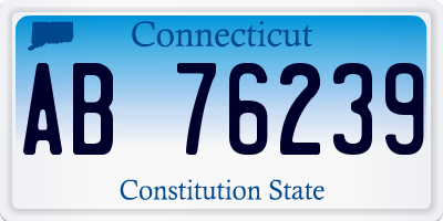 CT license plate AB76239