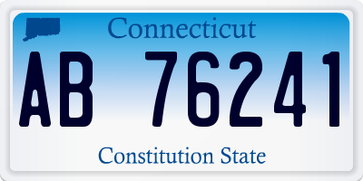 CT license plate AB76241
