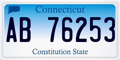 CT license plate AB76253