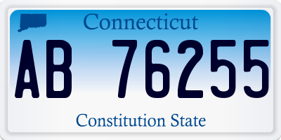 CT license plate AB76255