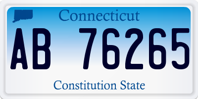 CT license plate AB76265