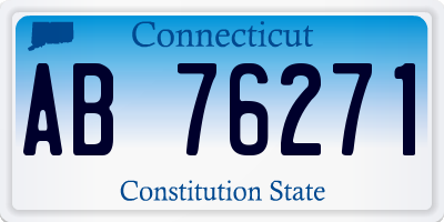 CT license plate AB76271