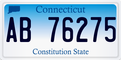 CT license plate AB76275