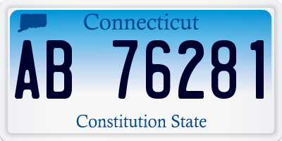 CT license plate AB76281